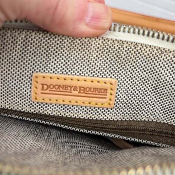 Dooney & Bourke Domed Satchel White Signature Logo Crossbody Strap Glasses Case - Picture 4 of 16